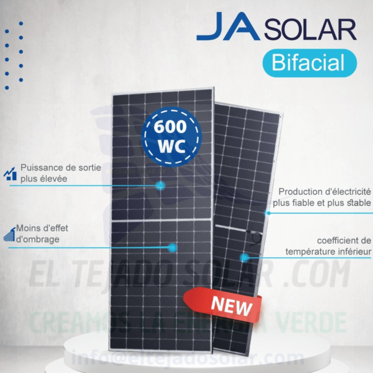 Panel JA Solar 605 W bifacial N-TYPE Deep Blue 4.0